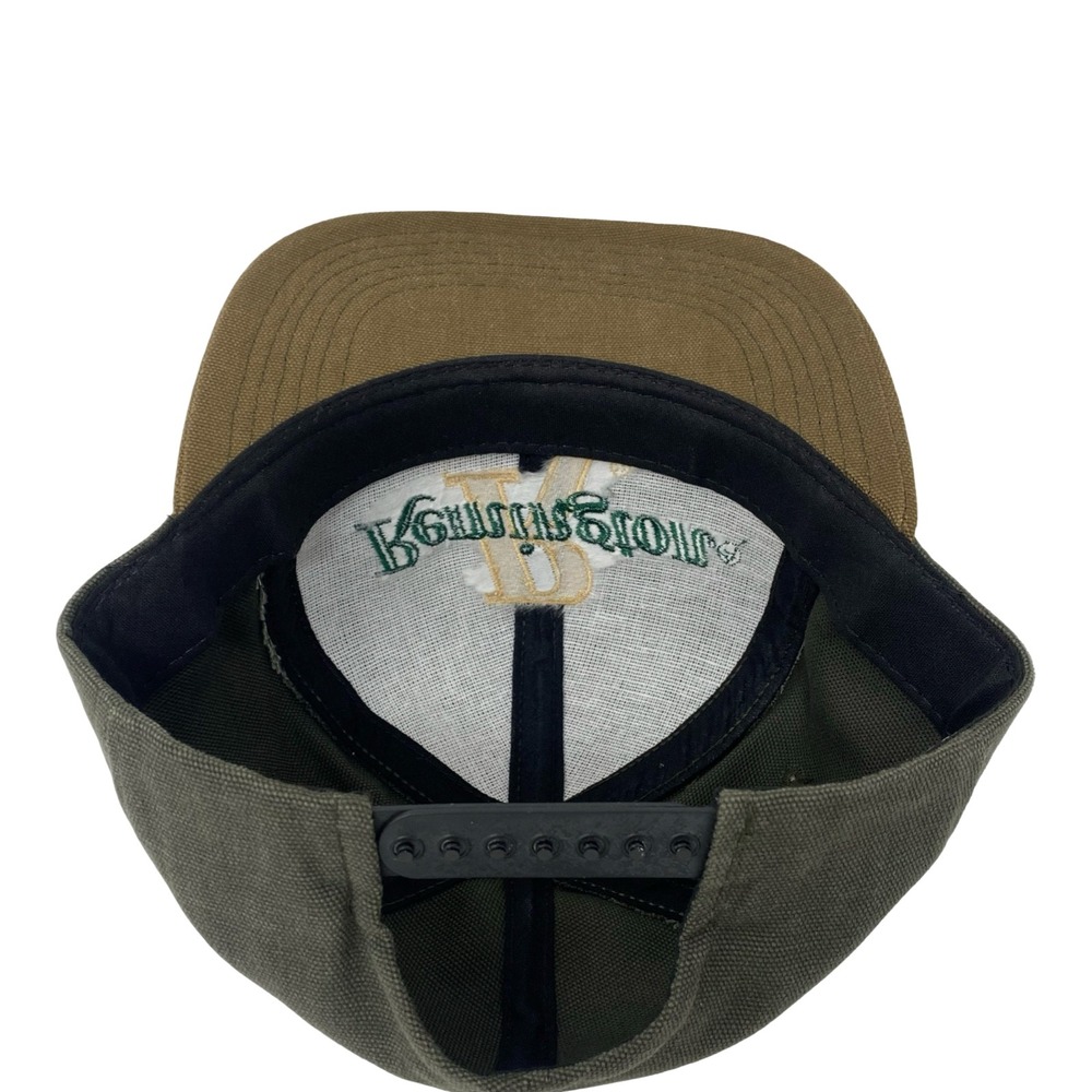Remington Firearms Canvas Snapback Hat Mens Green Brown Embroidered Logo Cap - Picture 10 of 10